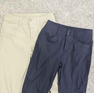 Eddie Bauer Women's 0 Sightscape Horizon Roll Up Pants 2Pair Outdoor Hiking Work